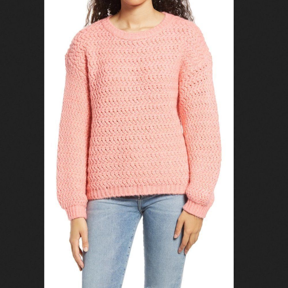 Vero Moda Pink‎ Freja Balloon Sleeve Sweater Size M